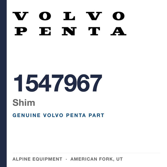 Volvo Penta 1547967 Shim — genuine part from Alpine Equipment, American Fork UT