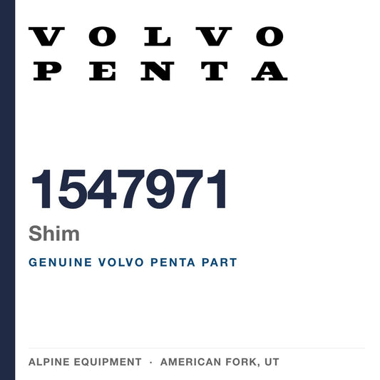 Volvo Penta 1547971 Shim — genuine part from Alpine Equipment, American Fork UT
