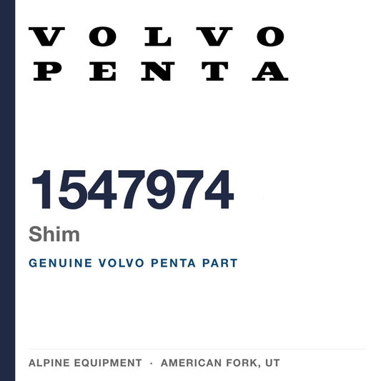 Volvo Penta 1547974 Shim — genuine part from Alpine Equipment, American Fork UT