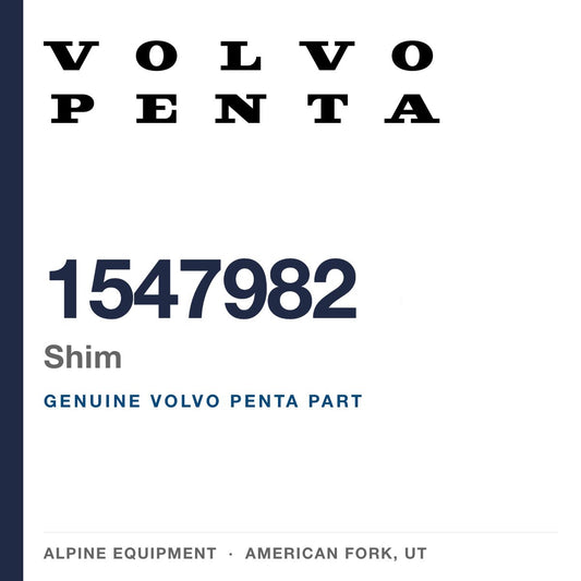 Volvo Penta 1547982 Shim — genuine part from Alpine Equipment, American Fork UT