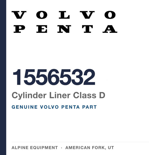 Volvo Penta 1556532 Cylinder Liner Class D — genuine part from Alpine Equipment, American Fork UT