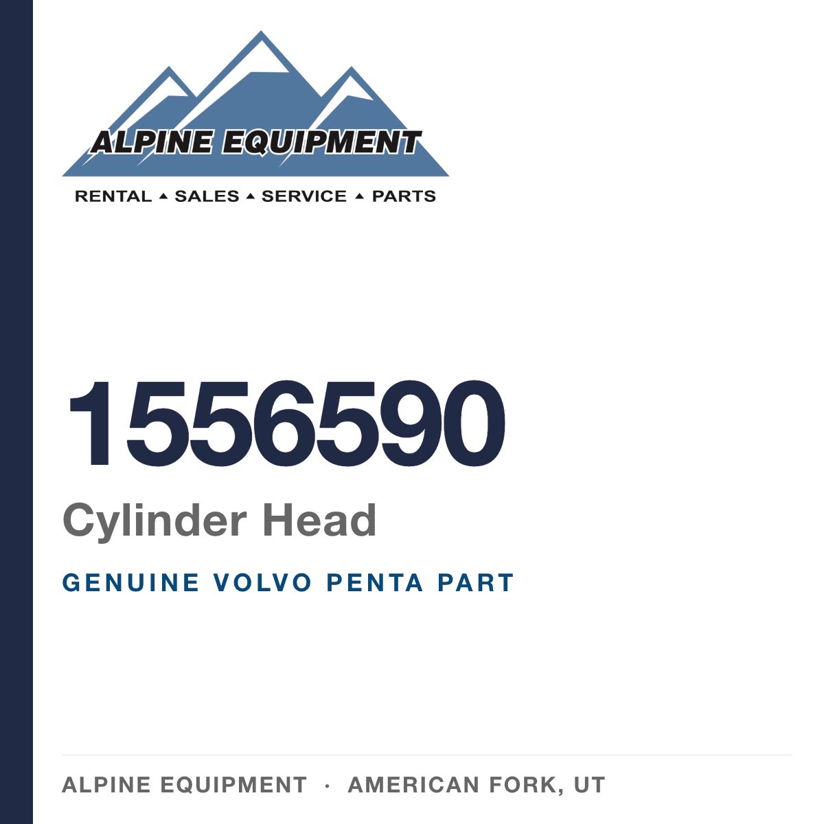 Volvo Penta 1556590 Cylinder Head — genuine part from Alpine Equipment, American Fork UT