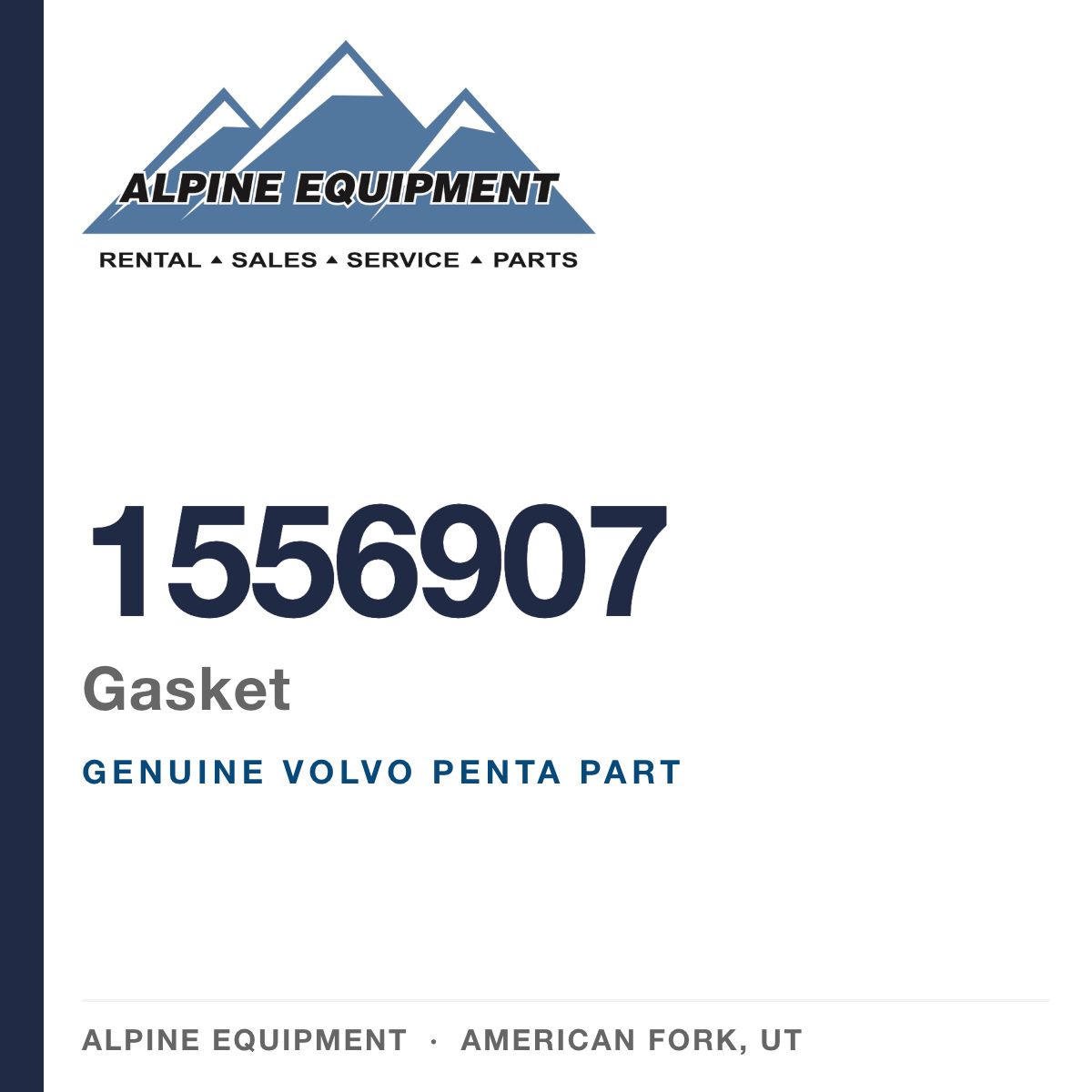 Volvo Penta 1556907 Gasket — genuine part from Alpine Equipment, American Fork UT