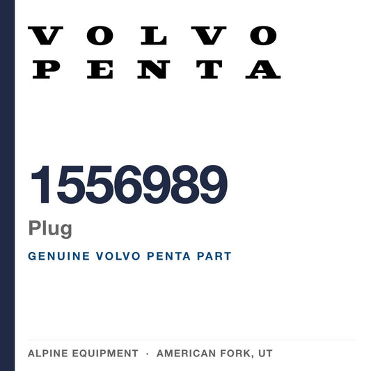 Volvo Penta 1556989 Plug — genuine part from Alpine Equipment, American Fork UT