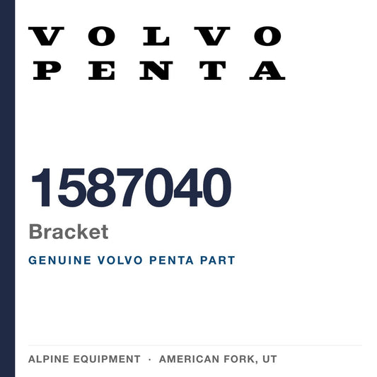 Volvo Penta 1587040 Bracket — genuine part from Alpine Equipment, American Fork UT