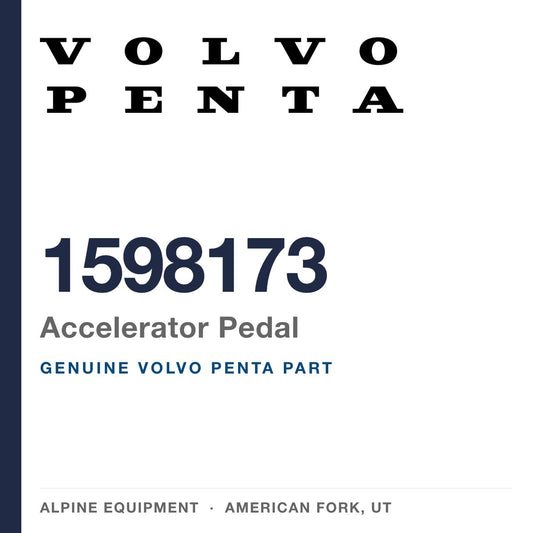 Volvo Penta 1598173 Accelerator Pedal — genuine part from Alpine Equipment, American Fork UT