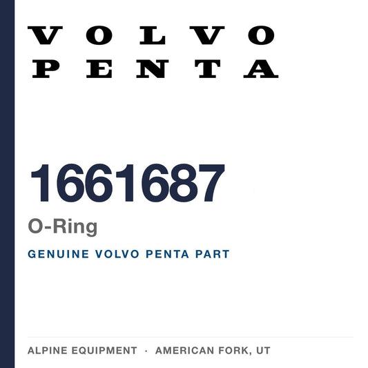 Volvo Penta 1661687 O-Ring — genuine part from Alpine Equipment, American Fork UT