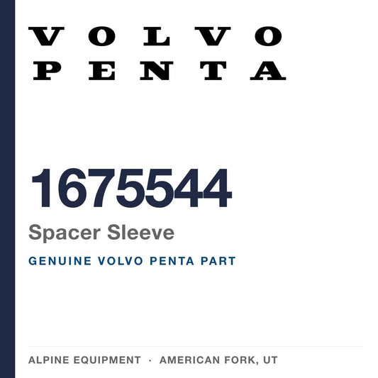 Volvo Penta 1675544 Spacer Sleeve — genuine part from Alpine Equipment, American Fork UT