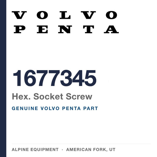 Volvo Penta 1677345 Hex. Socket Screw — genuine part from Alpine Equipment, American Fork UT