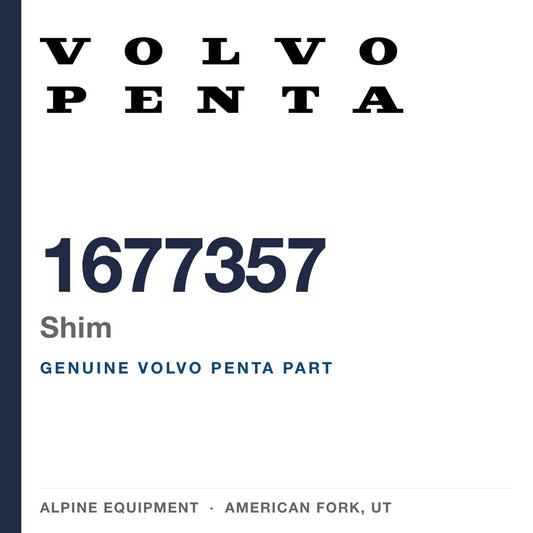 Volvo Penta 1677357 Shim — genuine part from Alpine Equipment, American Fork UT