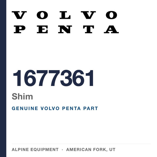 Volvo Penta 1677361 Shim — genuine part from Alpine Equipment, American Fork UT