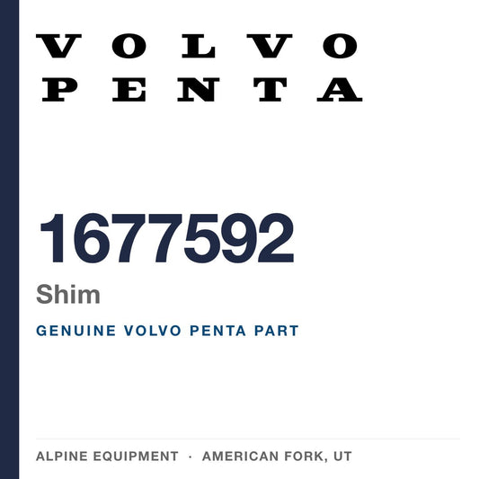 Volvo Penta 1677592 Shim — genuine part from Alpine Equipment, American Fork UT