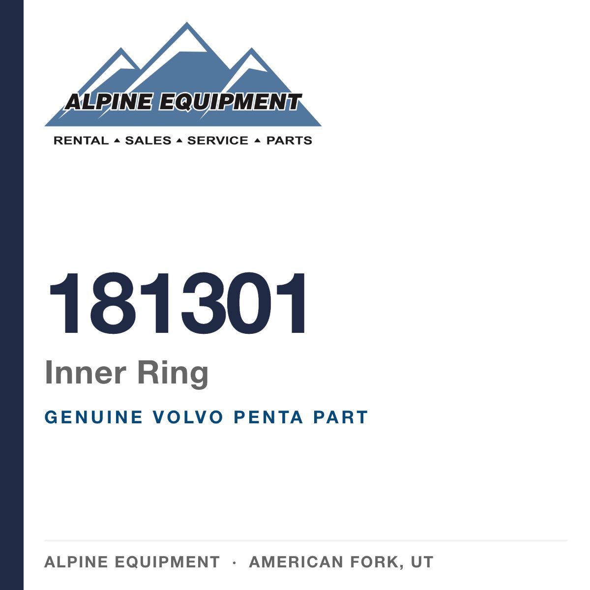 Volvo Penta 181301 Inner Ring — genuine part from Alpine Equipment, American Fork UT