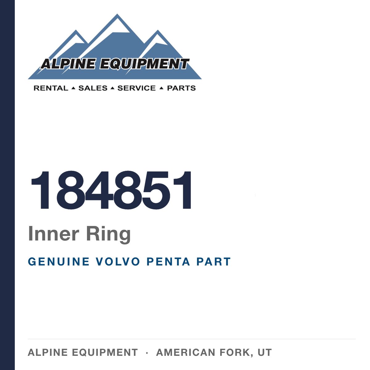 Volvo Penta 184851 Inner Ring — genuine part from Alpine Equipment, American Fork UT