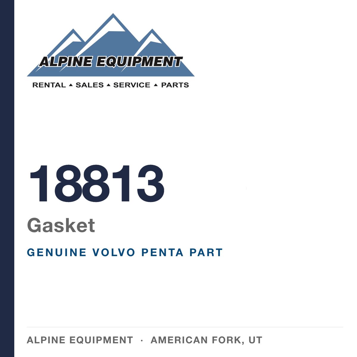 Volvo Penta 18813 Gasket — genuine part from Alpine Equipment, American Fork UT