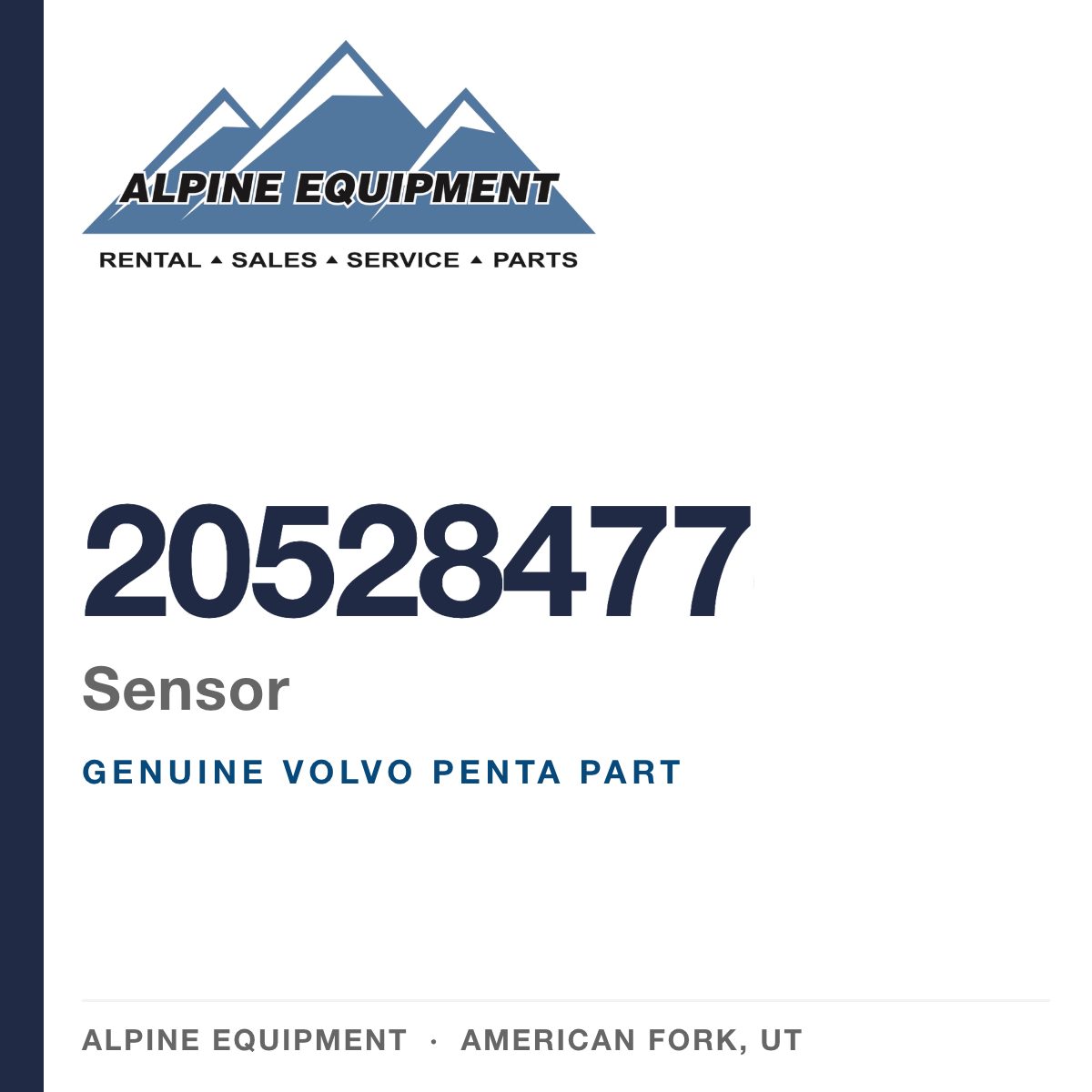 Volvo Penta 20528477 Sensor — genuine part from Alpine Equipment, American Fork UT
