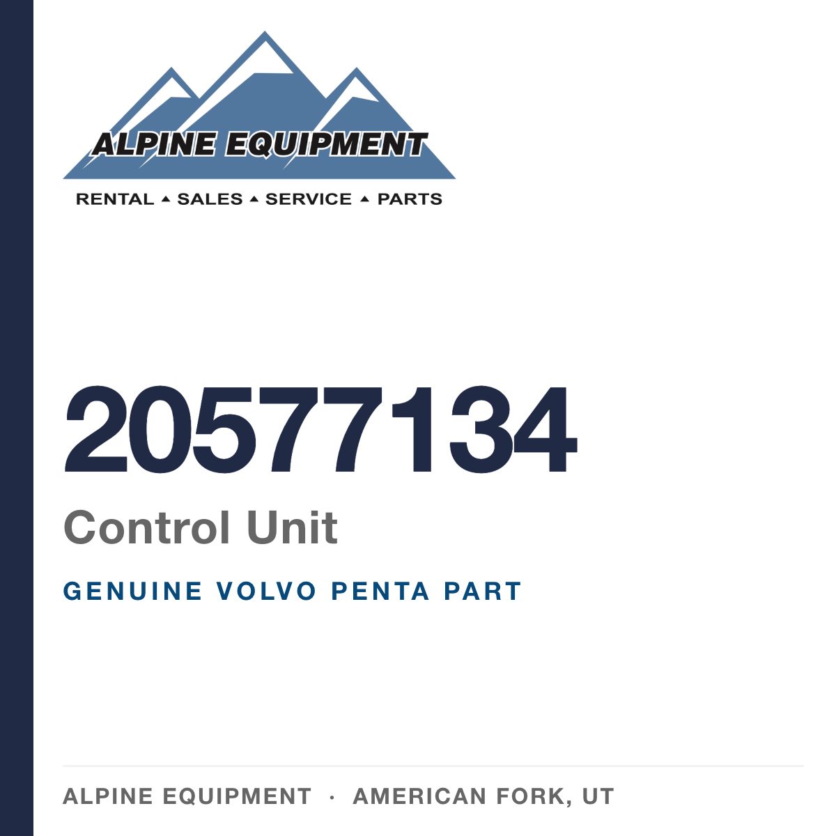 Volvo Penta 20577134 Control Unit — genuine part from Alpine Equipment, American Fork UT