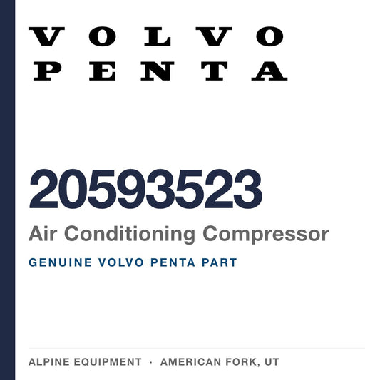 Volvo Penta 20593523 Air Conditioning Compressor — genuine part from Alpine Equipment, American Fork UT