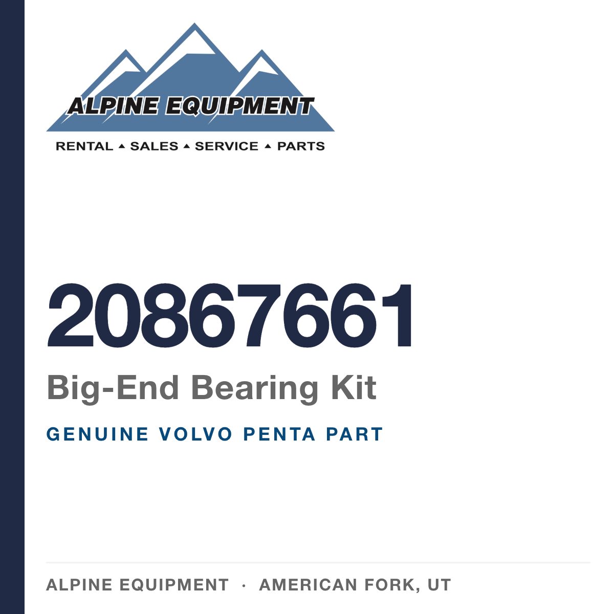 Volvo Penta 20867661 Big-End Bearing Kit — genuine part from Alpine Equipment, American Fork UT