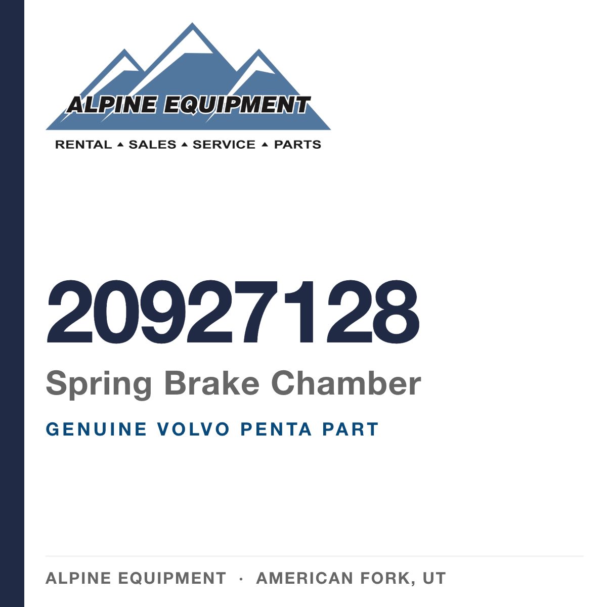 Volvo Penta 20927128 Spring Brake Chamber — genuine part from Alpine Equipment, American Fork UT