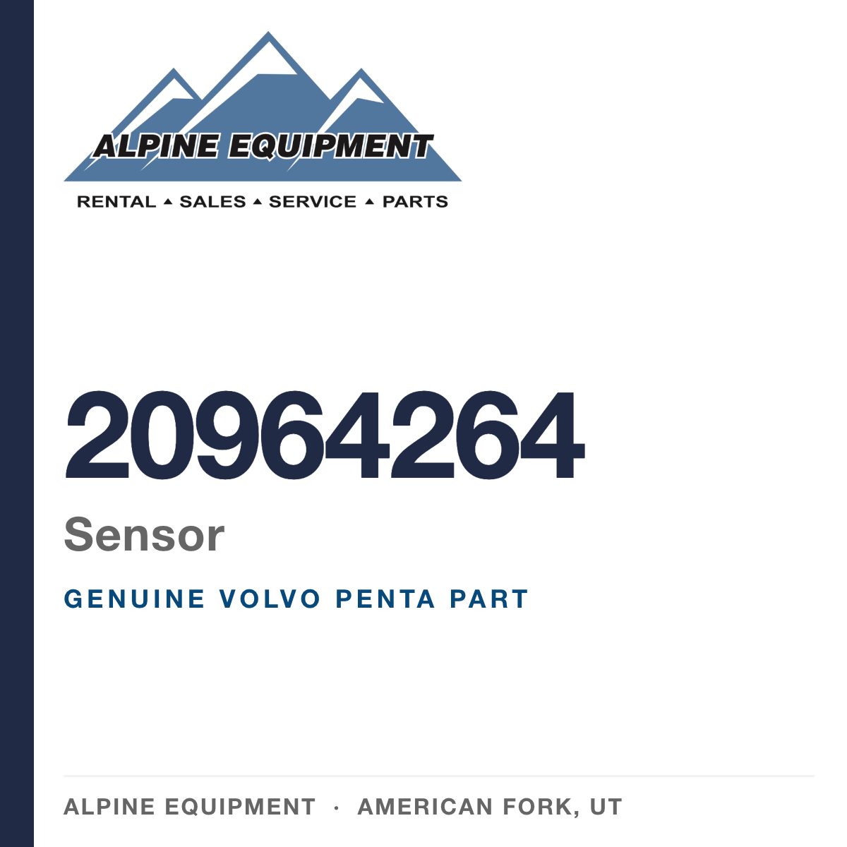 Volvo Penta 20964264 Sensor — genuine part from Alpine Equipment, American Fork UT