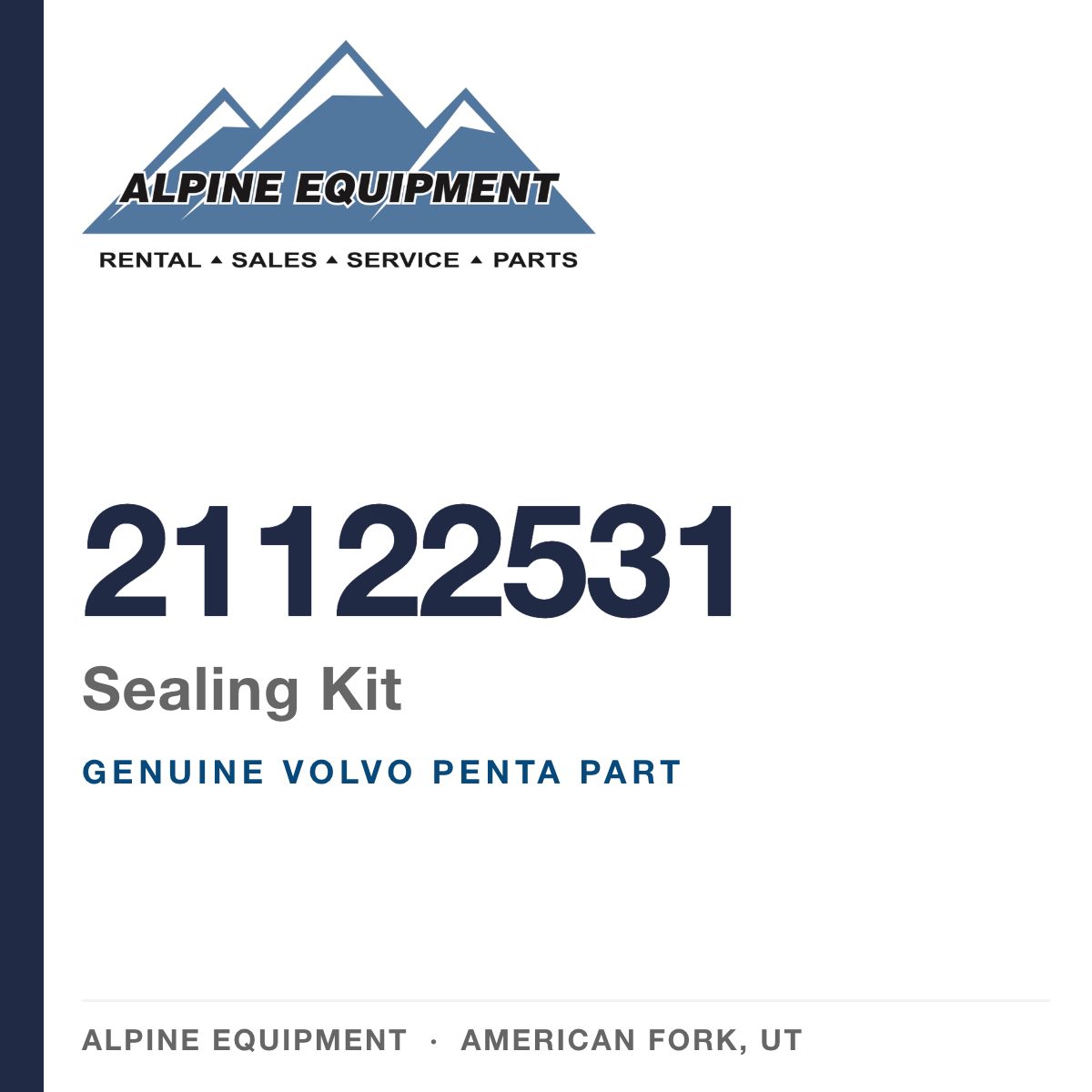 Volvo Penta 21122531 Sealing Kit — genuine part from Alpine Equipment, American Fork UT