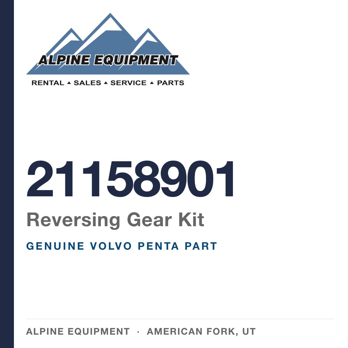 Volvo Penta 21158901 Reversing Gear Kit — genuine part from Alpine Equipment, American Fork UT