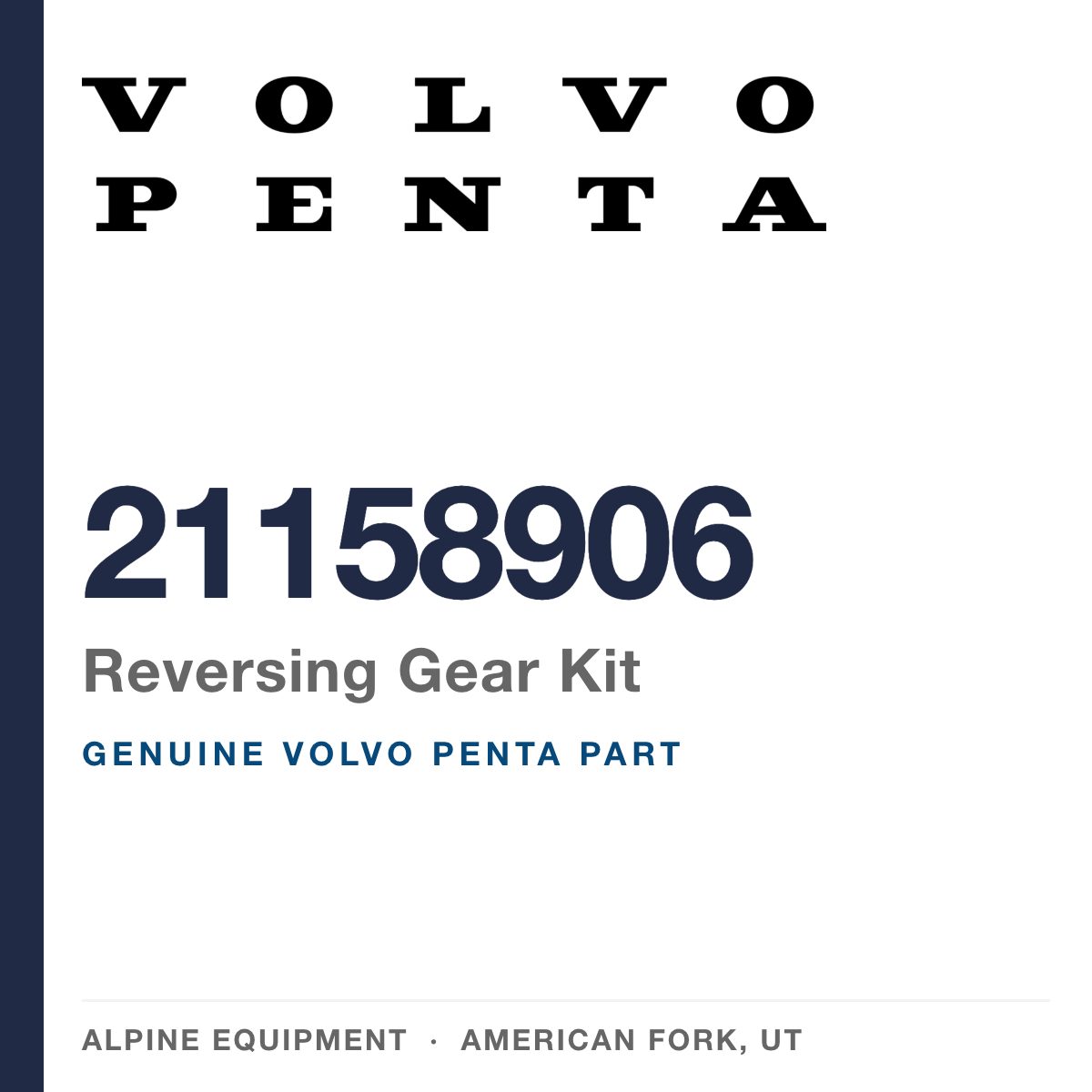 Volvo Penta 21158906 Reversing Gear Kit — genuine part from Alpine Equipment, American Fork UT