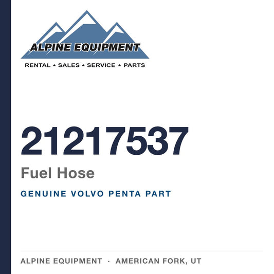 Volvo Penta 21217537 Fuel Hose — genuine part from Alpine Equipment, American Fork UT