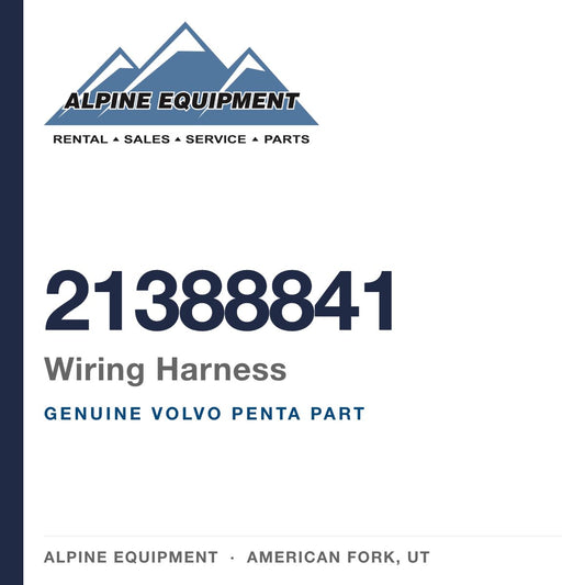 Volvo Penta 21388841 Wiring Harness — genuine part from Alpine Equipment, American Fork UT