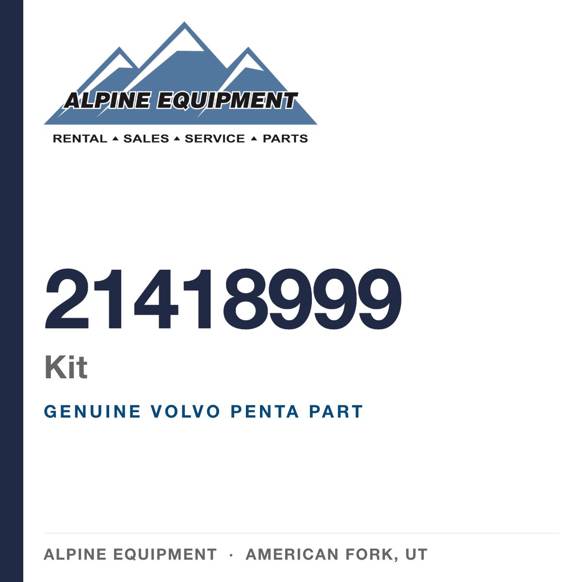 Volvo Penta 21418999 Kit — genuine part from Alpine Equipment, American Fork UT