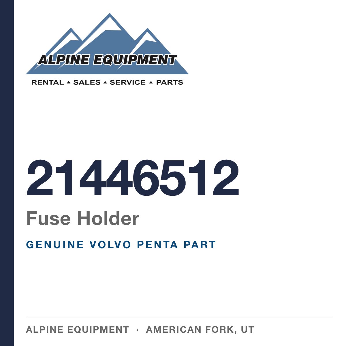 Volvo Penta 21446512 Fuse Holder — genuine part from Alpine Equipment, American Fork UT