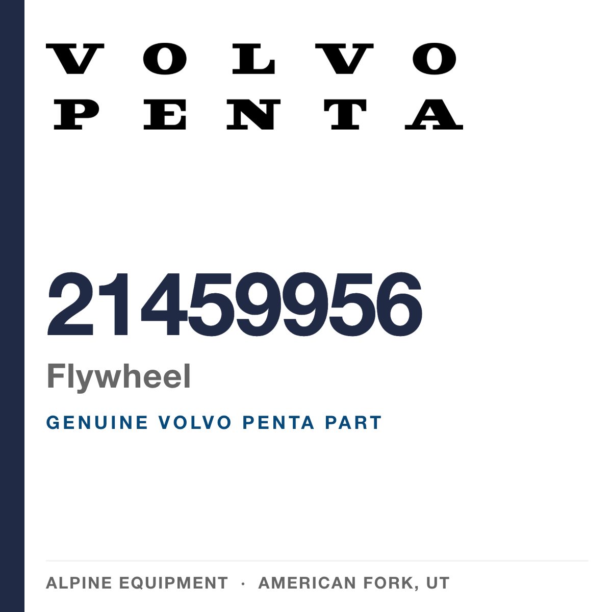 Volvo Penta 21459956 Flywheel — genuine part from Alpine Equipment, American Fork UT