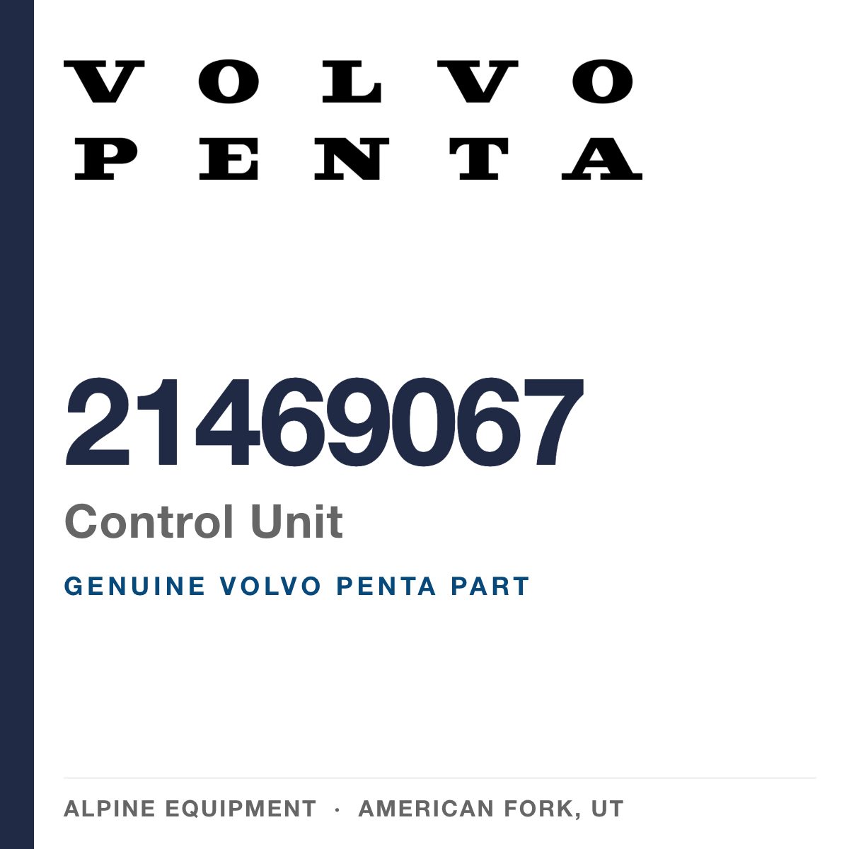 Volvo Penta 21469067 Control Unit — genuine part from Alpine Equipment, American Fork UT