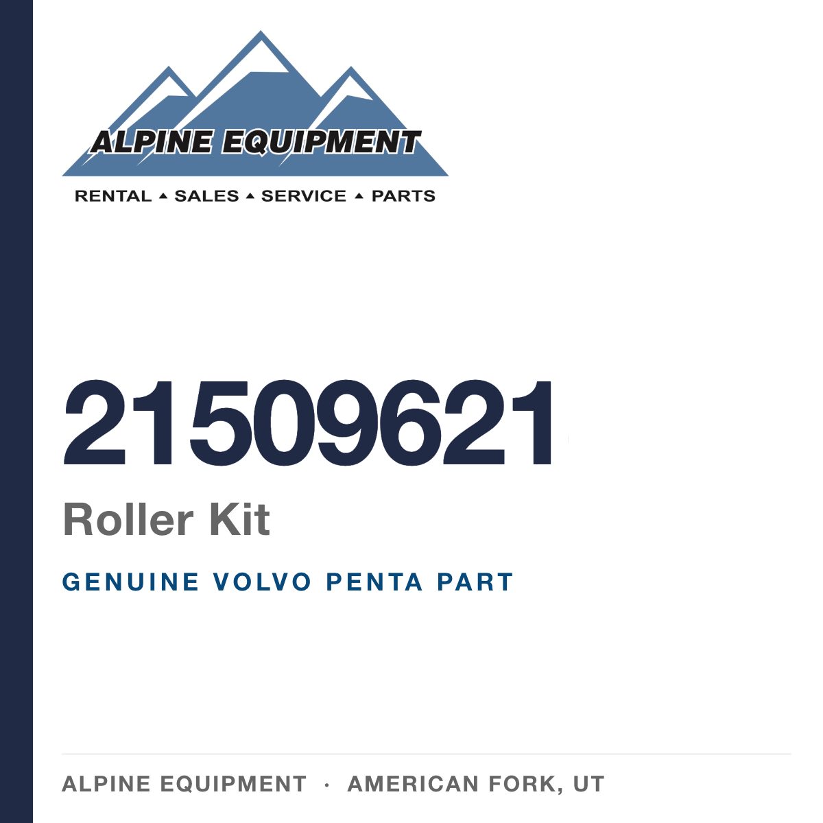 Volvo Penta 21509621 Roller Kit — genuine part from Alpine Equipment, American Fork UT