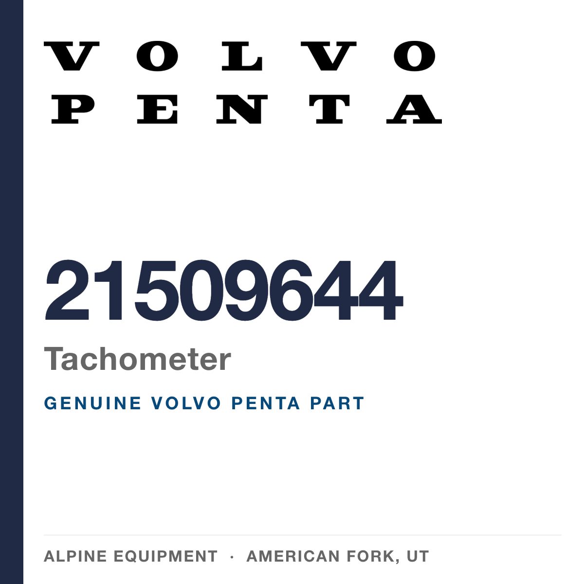 Volvo Penta 21509644 Tachometer — genuine part from Alpine Equipment, American Fork UT
