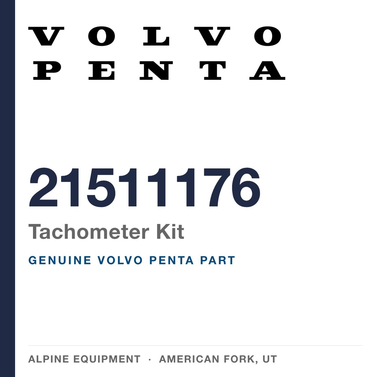 Volvo Penta 21511176 Tachometer Kit — genuine part from Alpine Equipment, American Fork UT