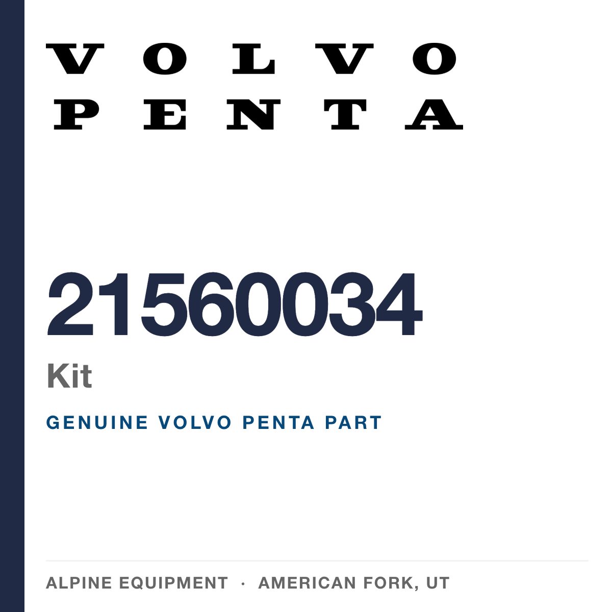 Volvo Penta 21560034 Kit — genuine part from Alpine Equipment, American Fork UT