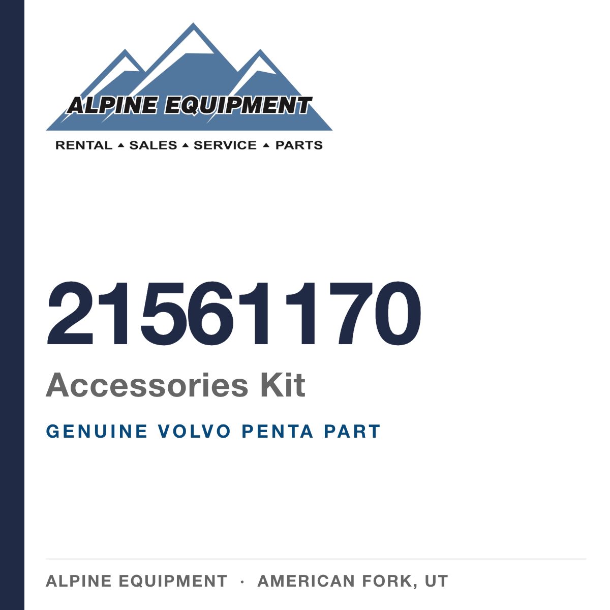 Volvo Penta 21561170 Accessories Kit — genuine part from Alpine Equipment, American Fork UT