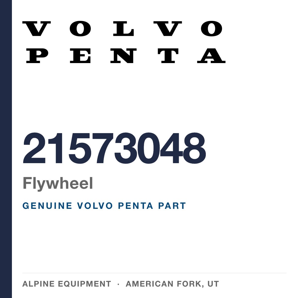 Volvo Penta 21573048 Flywheel — genuine part from Alpine Equipment, American Fork UT