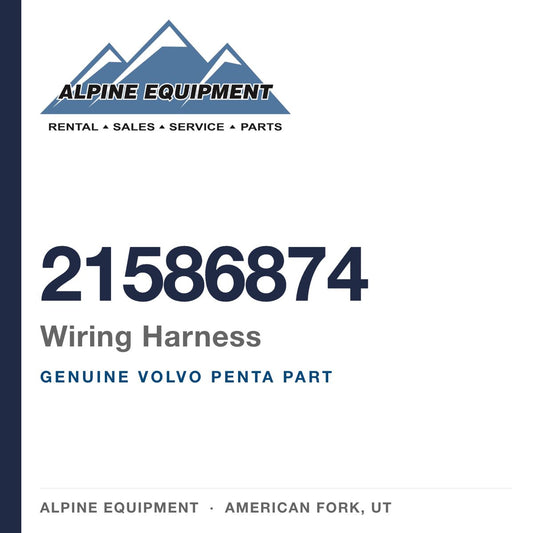Volvo Penta 21586874 Wiring Harness — genuine part from Alpine Equipment, American Fork UT
