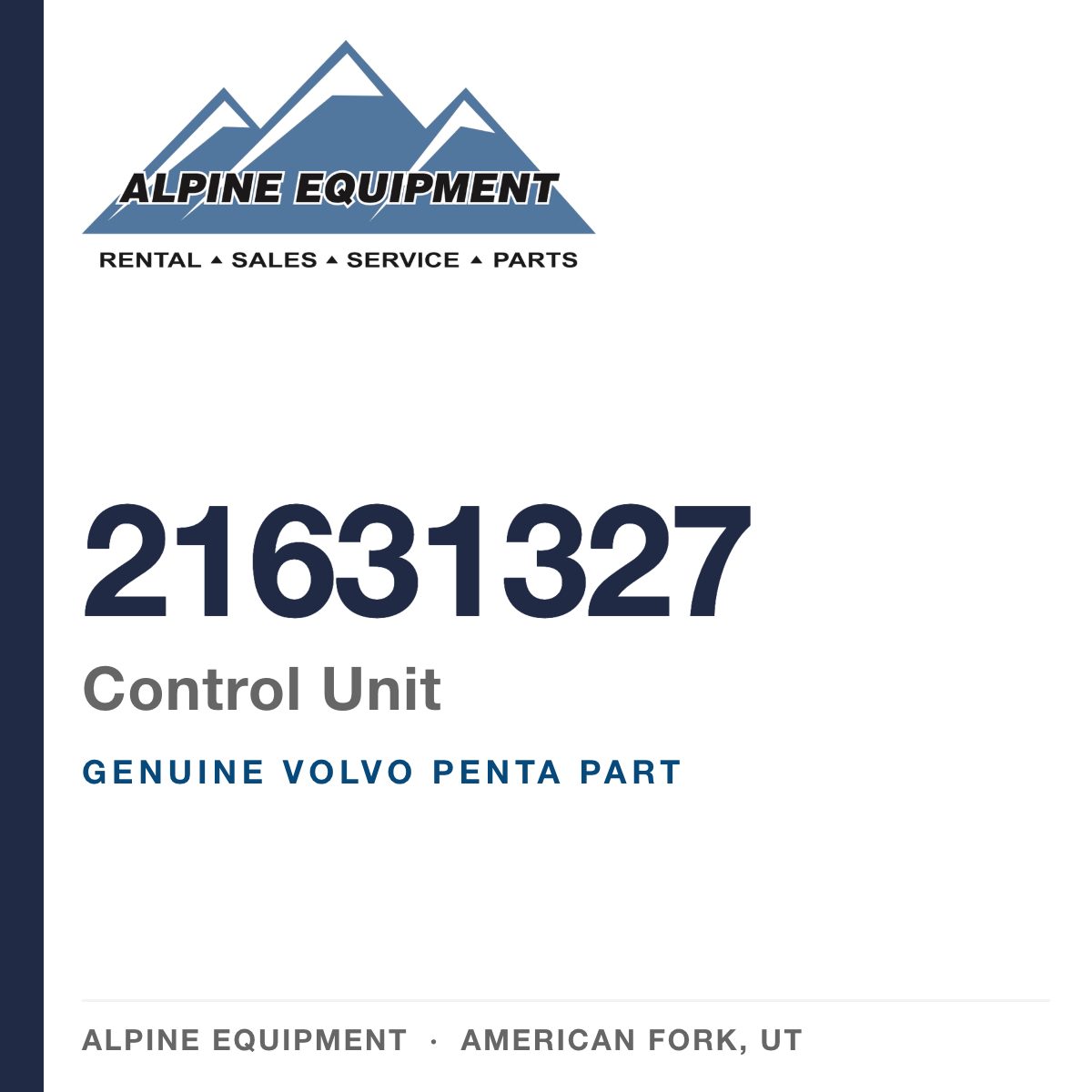 Volvo Penta 21631327 Control Unit — genuine part from Alpine Equipment, American Fork UT