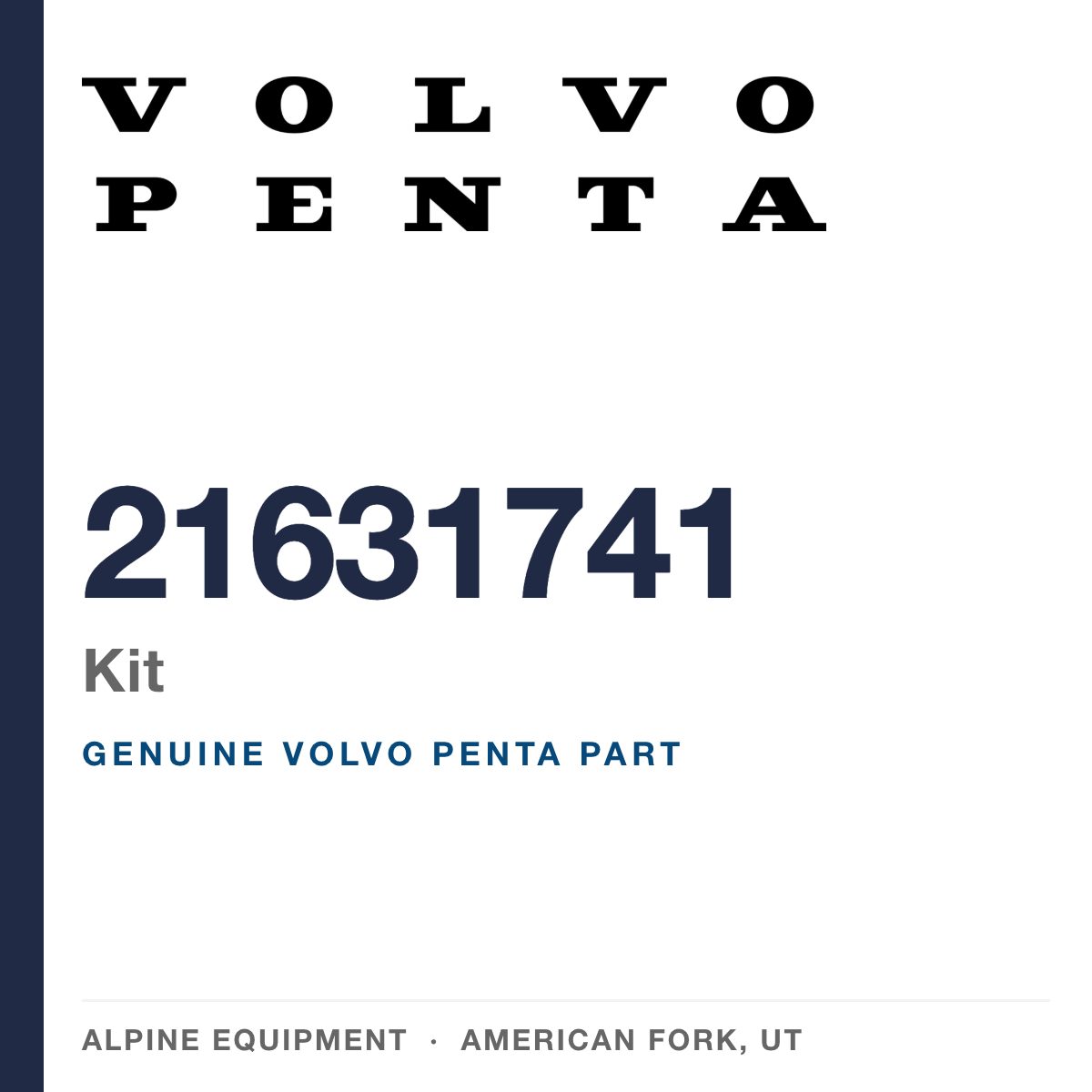 Volvo Penta 21631741 Kit — genuine part from Alpine Equipment, American Fork UT