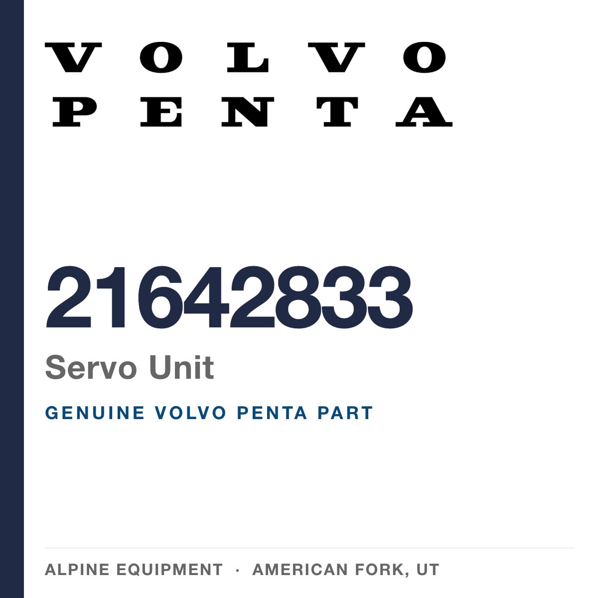 Volvo Penta 21642833 Servo Unit — genuine part from Alpine Equipment, American Fork UT