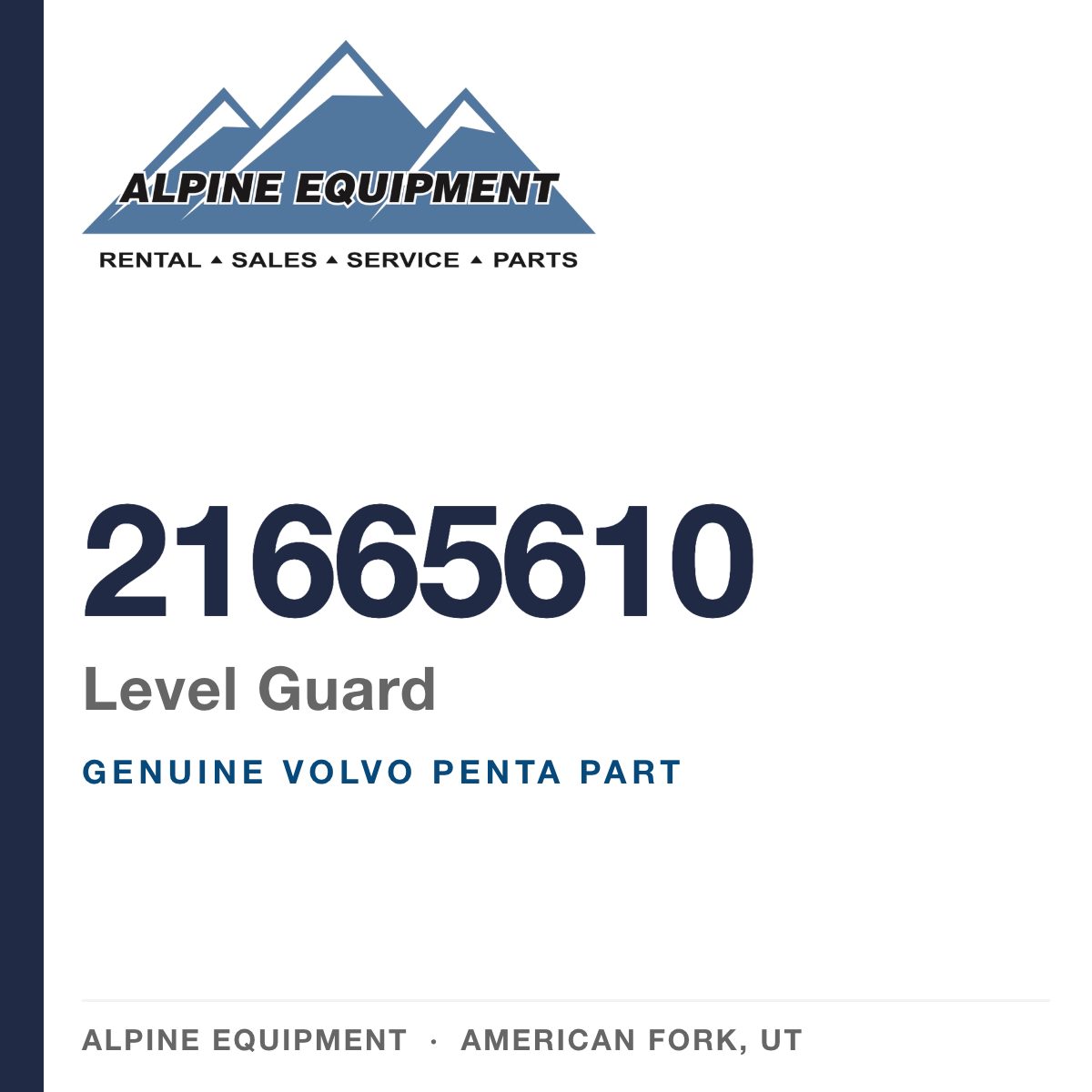 Volvo Penta 21665610 Level Guard — genuine part from Alpine Equipment, American Fork UT