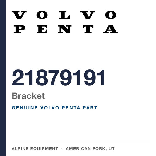 Volvo Penta 21879191 Bracket — genuine part from Alpine Equipment, American Fork UT