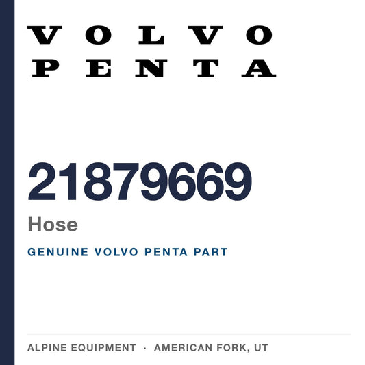 Volvo Penta 21879669 Hose — genuine part from Alpine Equipment, American Fork UT