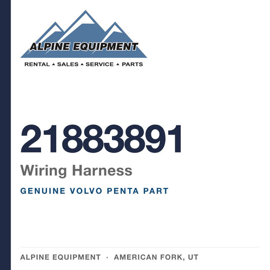 Volvo Penta 21883891 Wiring Harness — genuine part from Alpine Equipment, American Fork UT