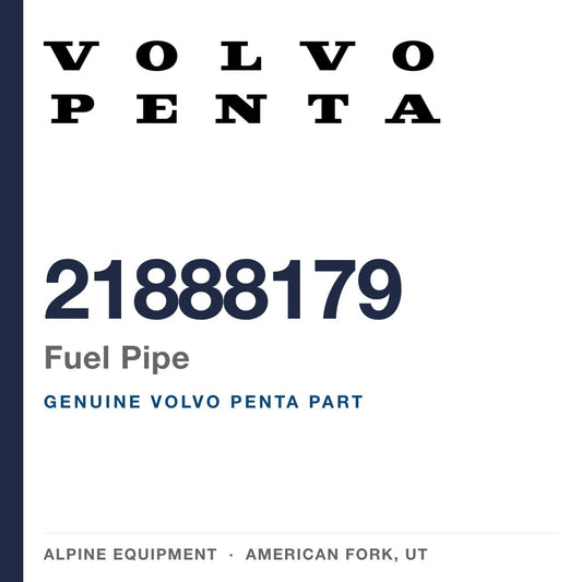 Volvo Penta 21888179 Fuel Pipe — genuine part from Alpine Equipment, American Fork UT