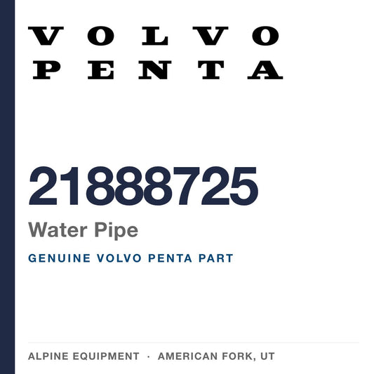Volvo Penta 21888725 Water Pipe — genuine part from Alpine Equipment, American Fork UT